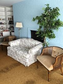 Loveseat, Chairs, Plant, Lamp