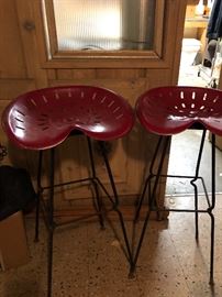 Antique Metal Tractor Seat Chairs Bar Stools RARE