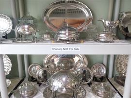 American & English silverplated holloware.