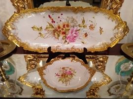 Detail of the huge French Limoges fish platter.