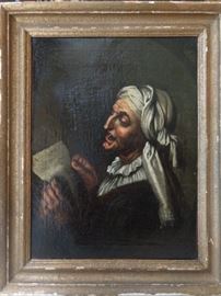 Another 19th cent. original oil painting, on canvas. The details in both these paintings are quite dark, but nicely detailed.