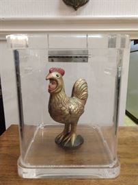 All hail the grand opening of the Marietta Square Market Food Hall. Here's their version of Pheasant Under Glass, or a vintage cast iron chicken man figure in a plexiglass ice bucket, you decide...