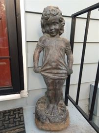 Sweet concrete yard gnome, to greet you as you enter the front door - don't hate!