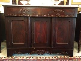 Front view of the Victorian sideboard,