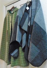 Women's clothes-vintage green wool cape from Wales