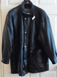 Leather jacket-XL