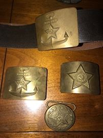 USSR ARMY / NAVY BELTS AND BUCKLES 
