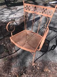 WROUGHT IRON PATIO FURNITURE SET