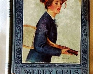 Antique Book: "Merry Girls of England" by Mrs. L. T. Meade with Earl Christy Cover Artwork
