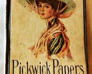 Antique Book: "Pickwick Papers" by Charles Dickens with Earl Christy Cover Artwork
