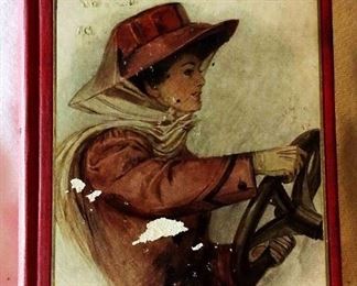 Antique Book: "The Lady of the Blue Motor" by G. Sidney Paternoster with Earl Christy Cover Artwork   