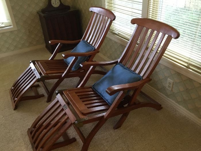 1st Class lounge wood chairs from the Cunard - Mary Queen were purchased in Fort Lauderdale long time ago from antique dealer.