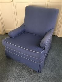Blue club chair