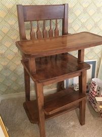 Handmade high chair baby wood