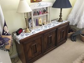 Vintage Wood Cabinet w/Sliding Doors! Great for a TV!
