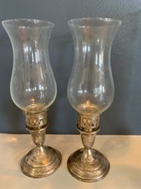 Vintage Towle Sterling Hurricane Candle Holders!