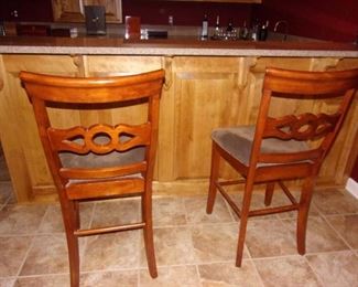 2 barstools that match kitchen table chairs (8 chairs total).