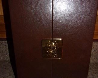 Empty, signed liquor bottles, some in boxed sets.