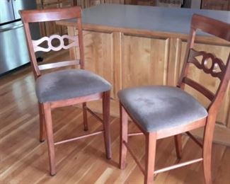 2 barstools that match kitchen table chairs (8 chairs total).