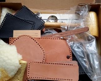 Leather craft set w/tools.