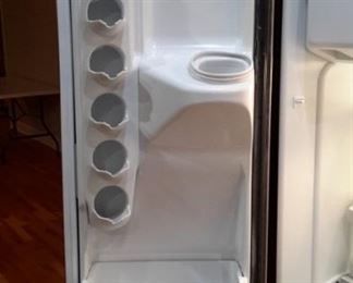 Maytag side-by-side, freezer on bottom. Very clean!