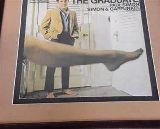 Framed "The Graduate" album cover.