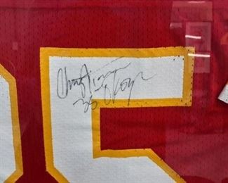 Framed and signed "Okoye" jersey.