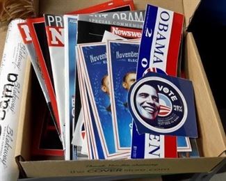 Obama election memorabilia.