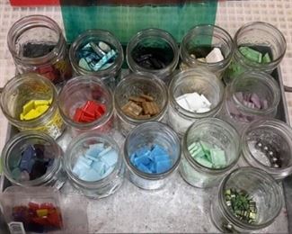 Stained glass materials, sold as a lot.