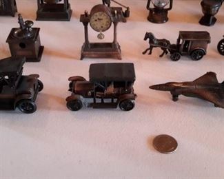 Copper finish and cast vintage pencil sharpeners.