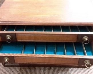 Vintage flat file cabinet.