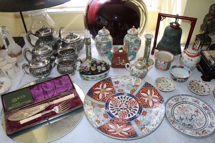 Chinese, Japanese, and English porcelain