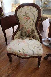 Upholstered parlor chair