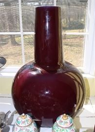 Large Glazed Ceramic floor vase