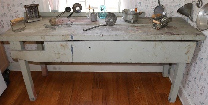 Vintage painted work table