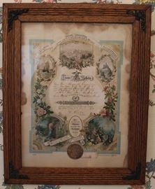 Antique German family blessing