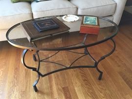 Metal and Glass Coffee Table