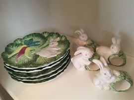 Rabbit Dishes/Napkin Holders