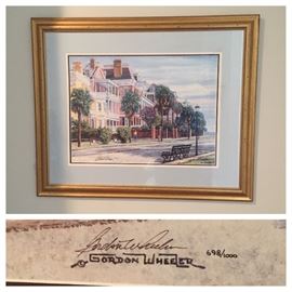 Gordon Wheeler Signed and Numbered Charleston Print