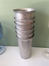 Hammered Aluminum Cups