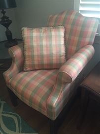 Plaid Upholstered Chair