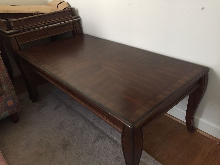 Coffee Table & Matching Pair of End Tables