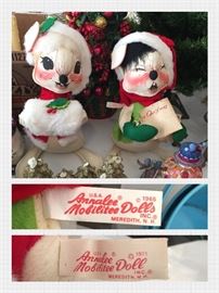 Vintage Christmas Annalee Mobilitee Dolls (1965/1971)