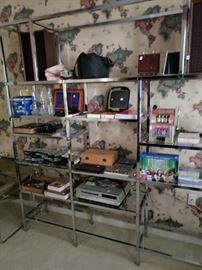 Chrome and Glass Wall Unit