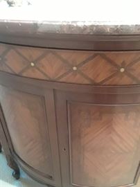 Detail of drawer and door fronts