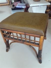 Small bamboo stool.