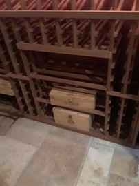 Wood crates for wine