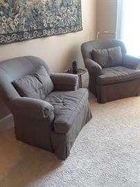 Pair of club chairs