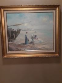 Oil on canvas, gold leaf frame