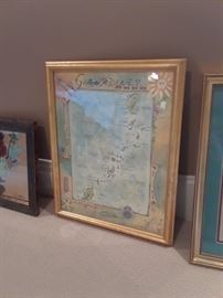 Framed map